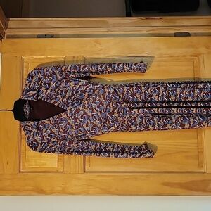 Brooks Brothers Women's Small  Deer Faux Wrap Belted Dress